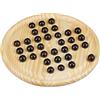 Relaxdays Solitario Cinese, Gioco da Tavolo Rotondo Dama Cinese, 33 Palline, Bambini & Adulti, 1 Giocatore, Marrone Nero