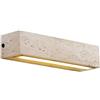 FLEPYHB Lampada da parete per interni a LED, applique da parete in pietra naturale moderna nordica per bagno, applique in marmo, illuminazione da parete, lampada da parete industriale vintage per fa