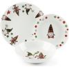 Excelsa Tartan Gnome Servizio Piatti 18 Pezzi 65504