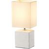 RL LIVE YOUR LIGHT Reality Leuchten Reality R50131001 Ping Lampada Tavolo, 1xE14, 40 W, Quadrato, Bianco, 13x16x30.5 cm E14