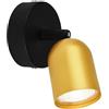BRILONER - Lampada da lettura, Lampada da parete per interni, Lampada, Lampada da parete per interni, Girevole, Lampada da soggiorno, Nero-oro