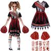 Cadimus Cheerleader Costume Halloween，Cheerleader Zombie，Vestito Zombie Bambina，Costume Halloween Bambino，Ideale per feste di Halloween o cosplay（M）