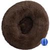 DOTBUY-SHOP Rotondo Cuccia Cane Interno, Peluche Cuccia Gatto e Cane Ciambella Cuscino per Cani, Lavabile e Morbido Cuscino per Animale Domestico, per Gattino Cucciolo (40CM,caffè)