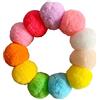 CUSROS, collare colorato con palline di peluche per cani, collare per la fotografia degli animali domestici, regalo per il vostro animale domestico, multicolore, L