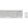 ADJ PLATINUM - Set Tastiera Multimediale e Mouse Wireless, Layout Italiano QWERTY, per PC/Laptop/Notebook Windows, Tasti Silenziosi, Senza Fili, 102 Tasti, Mouse Ergonomico 1600 DPI, Silver/Bianco