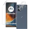 QULLOO 2 Pezzi Pellicola Protettiva per Motorola Moto Edge 50 Fusion e 2 Pezzi Pellicola Fotocamera Vetro Temperato, Pellicola Protettiva TPU Flessibile [Non Vetro] AntiGraffio