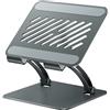 tounee Supporto per Tablet, Supporto da Scrivania in Alluminio Regolabile con Doppia Barra, Compatibile con iPad, Tablet Surface, Monitor Portatili, Kindle e Altro (4,7-16,5) (Grigio)