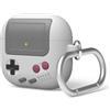 elago Cover AW5 con Moschettone per AirPods 5 e AirPods 4 | Custodia dal Design Retrò Ispirato a una Console da Gioco Portatile (Grigio Chiaro)