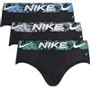 Nike Slip da Uomo Confezione da 3 Pezzi Hip Brief Nero Taglia XS Codice 0000KE1155-GG1