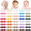 Jollybows 40 Pezzi Fascia Capelli Bambina, Fasce Capelli Neonata Fascia Elastica per Capelli con Fiocchi Accessori per Capelli per Nascita Bambina Femmina