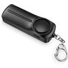 Ankilo Allarme personale sicuro per le donne, sirena di allarme di sicurezza Safesound ricaricabile da 130dB, portachiavi di emergenza con luce LED, per donne, bambini e anziani (Nero)