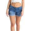 westAce Pantaloncini da donna elasticizzati skinny invecchiati strappati a vita alta rollup estate progettato signore fidanzato caldo denim jeans pantaloni corti 8-20, Lavaggio azzurro, 52