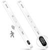 WILLED Luci con sensore di movimento per interni, display dei livelli della batteria, batteria ricaricabile a 60 LED sotto l'armadio luci della cucina, bancone, confezione da 2