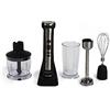 Melchioni Family | Frullatore ad Immersione ZOE Senza Fili Ricaricabile, Set con Sbattitore, Tritatutto, Frullatore e Bicchiere Graduato 600ml, Colore Nero