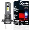 Nvdin H7 LED 20000LM lampadina faro per auto, ultracompatta a montaggio diretto, fino al 230% in più di luminosità, 6000K, confezione da 1
