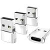 Elebase per Apple Watch SE 3 Adattatore USB C Femmina a USB Maschio 4P,Connettore Cavo Caricatore Tipo C per iPhone 16 15 14 17 Pro,Apple iWatch s10 9,iPad 10 Mini 6 Air 4 5,Samsung Galaxy M56 M36 M33