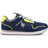 U.S. Polo Assn. Scarpe U.S. Polo Sneaker Running Nobil 004 in Ecopelle e Tessuto Blu US22UP23, Multicolore, 43 EU