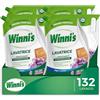 Winni's - Detersivo Lavatrice Ipoallergenico Ecoformato, 132 Lavaggi, Aleppo e Verbena, con Smacchianti Naturali da Biofermentazione e Materie Prime di Origine Vegetale, 1485mlx4 Confezioni