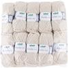 Gründl gruendl Alaska Uni, Confezione Risparmio 10 knaeuel à 100 G GOMITOLO A Mano, 80% Poliacrilico, 20% Cotone, Crema, 40 x 37 x 11 cm