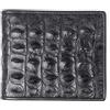 Alice Fan Lusso Reale Coccodrillo Portafoglio In Pelle Alligatore Backbone Pelle Bifold Portafoglio Uomo Breve Portafoglio Borse, Orizzontale Crocodile Back Nero, Portafoglio in pelle di coccodrillo naturale