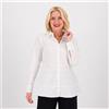 Isaac Mizrahi Live! Camicia a peplo a maniche lunghe in cotone stretch