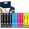 OGOUGUAN Caidi Sostituzione per Epson 29 29XL per Epson Expression Home XP-342 XP-245 XP-442 XP-235 XP-335 XP-432 XP-435 XP-332 XP-345 XP-247 XP-445 (4 Nero/2 Ciano/2 Magenta/2 Gialli, 10 Pack)