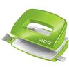 Leitz Mini Perforatore, Capacità fino a 10 Fogli, Barra di Selezione del Formato, Metallo, Gamma WOW, Box, Verde (Calmo)