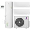 Gree Climatizzatore Dual Split Pular 18000+18000 + Serbatoio da 200 lt per produzione di ACS Wi-Fi