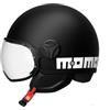 MOMODESIGN CASCO JET MOMO-DESIGN FGTR CLASSIC E2206 MONO - NERO OPACO BIANCO - TAGLIA XS