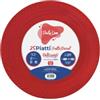 25 Piatti Frutta E Dessert Riutilizzabili Linea Party Rosso