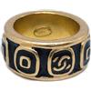 CHANEL Pre-Owned - Anello a fascia con logo goffrato 2002 - Donna - placcatura in oro - Taglia unica