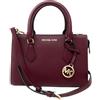 Michael Kors Sheila Saffiano - Borsa a tracolla piccola in pelle Oxblood, Sangue di toro, Small, Oxblood, S