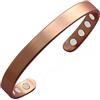 MagEnergy Bracciale di rame per uomini e donne 99,9% rame puro Bangle 6,8 regolabile con 8 magneti