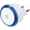 Hama Luce notturna a LED per presa elettrica, sensore notturno, blu, plastica
