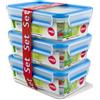 Emsa Clip&Close Set 3 Contenitori Salvafreschezza Rettangolari 1 l