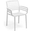 Nardi Sedia Doga Armchair con Braccioli da Esterno in Fiberglass - Bianco