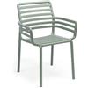 Nardi Sedia Doga Armchair con Braccioli da Esterno in Fiberglass - Menta