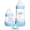 Mam Set Benvenuto Easy Start con 2 Biberon Anticolica e Ciuccio 0m+ - Boy