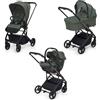 Foppapedretti Trio Tic Toc con Passeggino, Navicella e Seggiolino Auto i-Size 40-87cm - Olive