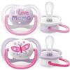 Philips Avent Succhietto Ultra Air 6-18m - Set 2 Ciucci I love Mamma - Mama e Farfalla