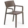 Nardi Sedia con Braccioli Trill da Esterno in Fiberglass - Tabacco