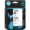 HP MULTIPACK ORIGINALE HP 6ZD17AE 305 DeskJet 2700 Envy 6020 NERO+COLORE