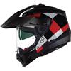 Nolan casco componibile N70-2 X 06 Ruvido - 342 Nero Grigio Rosso lucido
