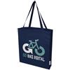 Tote bag a soffietto in cotone riciclato certificato GRS da 140 g/m² Madras personalizzate o neutre