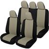 Auto Accessori Lupex A23 Coprisedili auto universali, anteriori e posteriori (Set Completo Bicolore, Beige)
