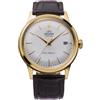 Orient Classic Bambino 38mm - Orologio Uomo Automatico a Carica Manuale Elegante Cinturino In Pelle Marrone Cassa In Acciaio Quadrante Bianco - RA-AC0M01S30B RA-AC0M01S
