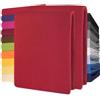 CelinaTex Lucina Lenzuolo Elasticizzato Cotone 2er-Set 90x200-100x200 cm Rosso Rubino