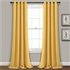 Lush Decor - Coppia di tende isolanti oscuranti con occhielli, classiche e moderne, per finestre di soggiorno, camera da letto, sala da pranzo, 132 x 241 cm (larghezza x lunghezza), giallo