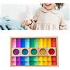 Cubi GEM arcobaleno Set di blocchi giocattolo impilabili per bambini Regali
