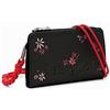 Desigual Mone_Flor Yvette Emma 2.0, Portafoglio Bi-Fold Donna, Nero, 18.5
